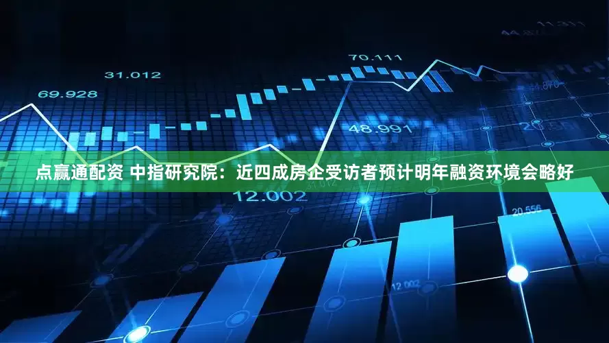 点赢通配资 中指研究院：近四成房企受访者预计明年融资环境会略好